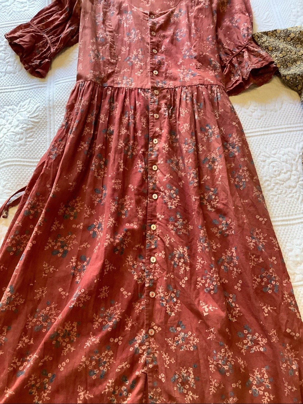 Christy Dawn The Astrid Dress in Orange Daisy Vine - Picture 11 of 12